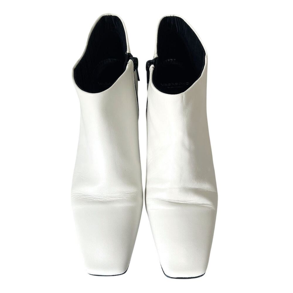 VAGABOND Ebba Leather Square Toe Ankle Boots In White Size 39/9 - Picture 6 of 15